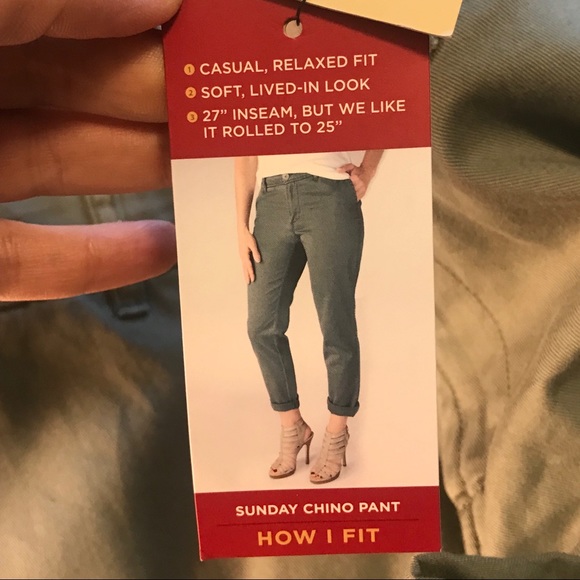 NWT Woolrich Sunday chino Pant Green‎ Women's size 8 - Picture 5 of 6